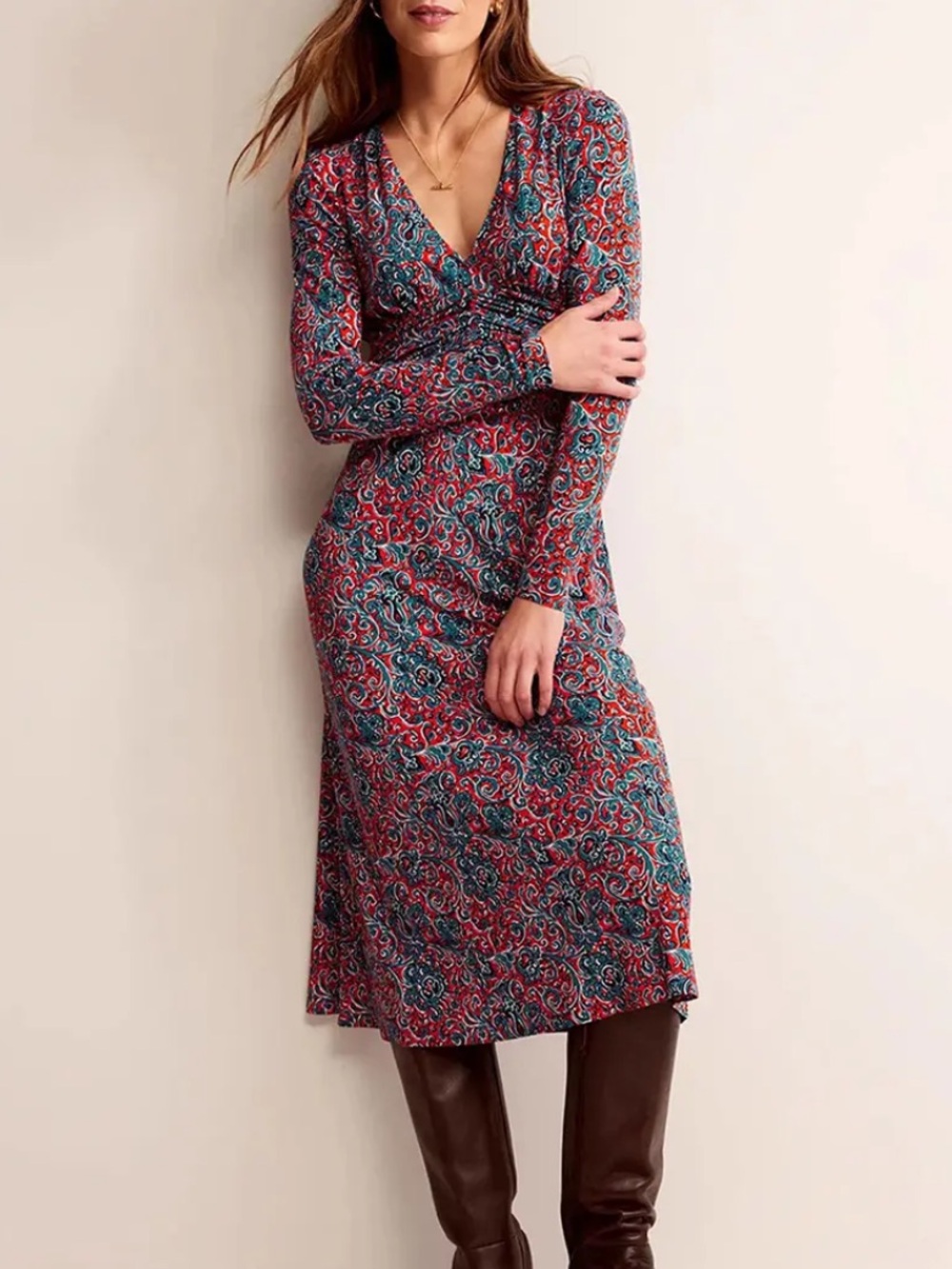 BODEN
Blue/Orange Elodie Empire Dress